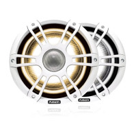 8.8" 330 Watt Coaxial Sports White Marine Speaker with CRGBW LED Lighting - 010-02434-10 - Fusion 